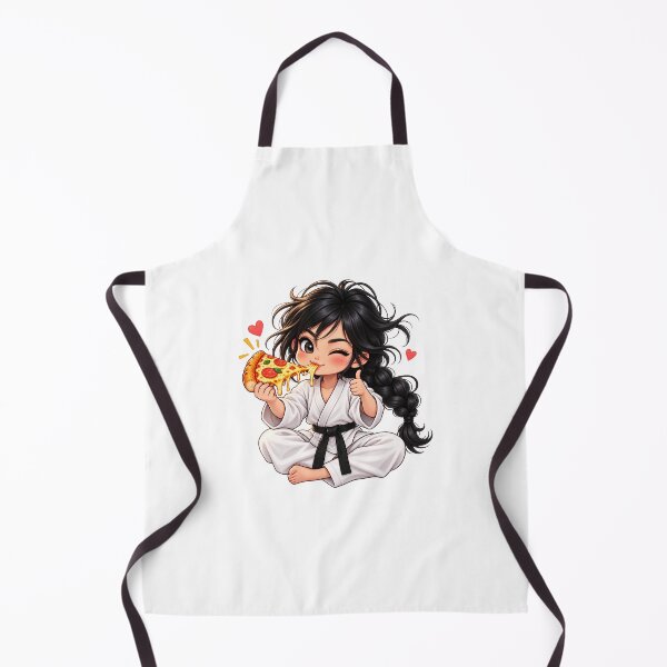 Item preview, Martial Arts Girl Pizza Lover Cute Kawaii Kids designed and sold by blindninja.
