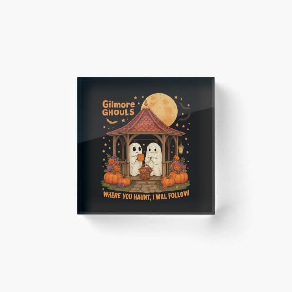Item preview, Gilmore Ghouls Ghost Duo Autumn Gazebo Orange Moon designed and sold by DoArtITa.