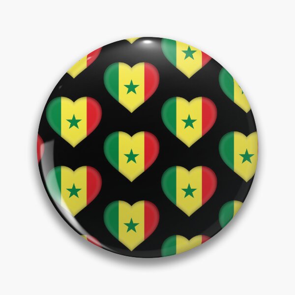 Item preview, Senegalese 3D Flag Heart National Symbol for Expat Style designed and sold by YAZ.