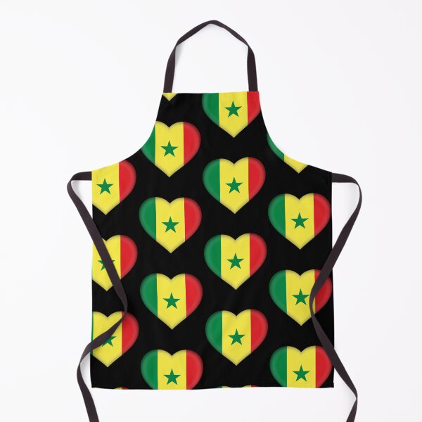 Item preview, Senegalese 3D Flag Heart National Symbol for Expat Style designed and sold by YAZ.
