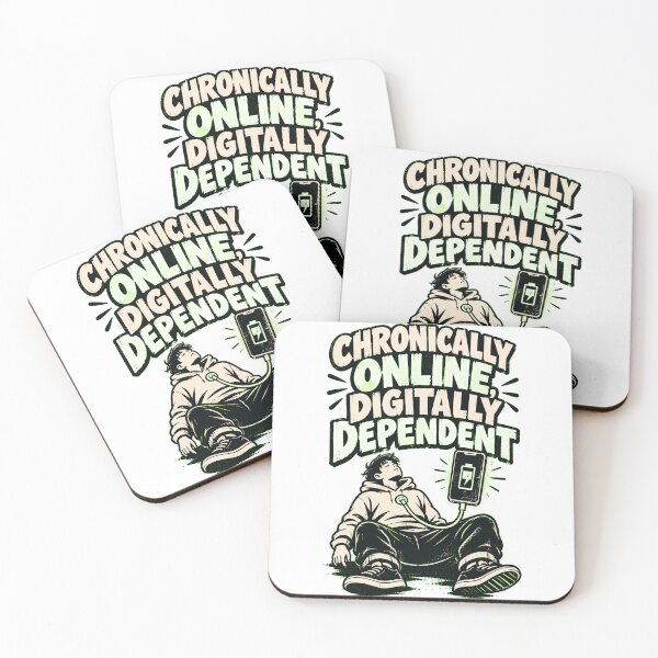 Item preview, Chronically Online Digitally Dependent Shirt | Gen Z Streetwear Graphic Tee designed and sold by RokomariFabric.