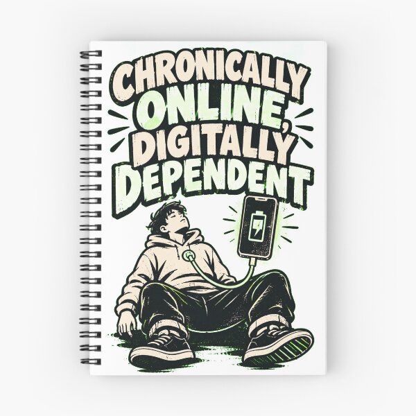 Item preview, Chronically Online Digitally Dependent Shirt | Gen Z Streetwear Graphic Tee designed and sold by RokomariFabric.