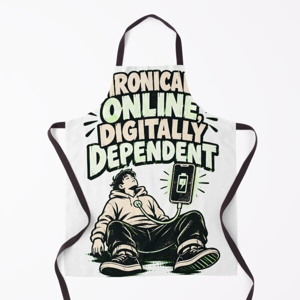 Item preview, Chronically Online Digitally Dependent Shirt | Gen Z Streetwear Graphic Tee designed and sold by RokomariFabric.