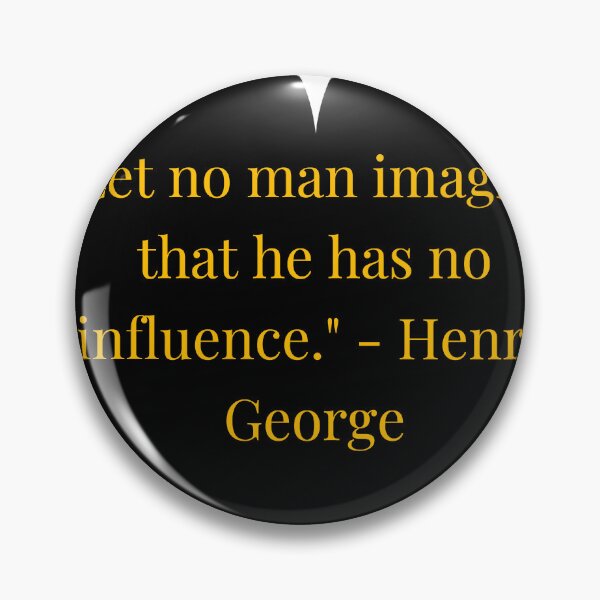 Item preview, Henry George Quote – Gold Text Black Heart designed and sold by TheIconSmith.