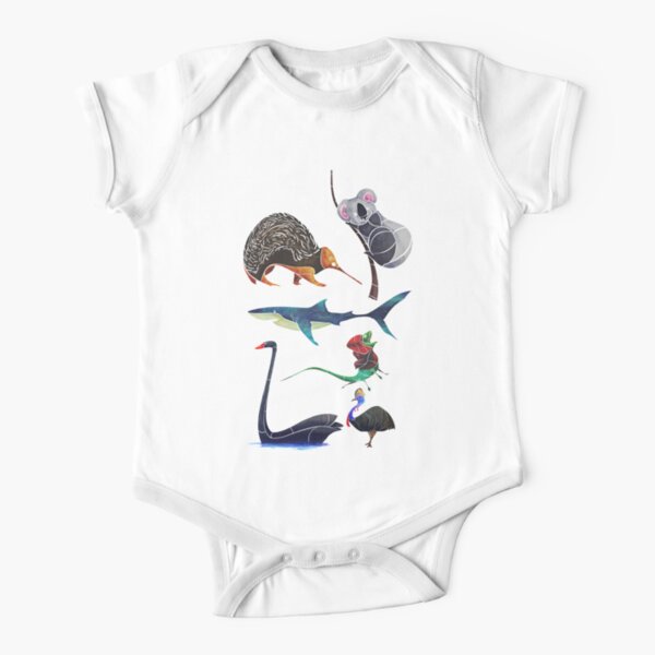 Australian animals Short Sleeve Baby One-Piece
