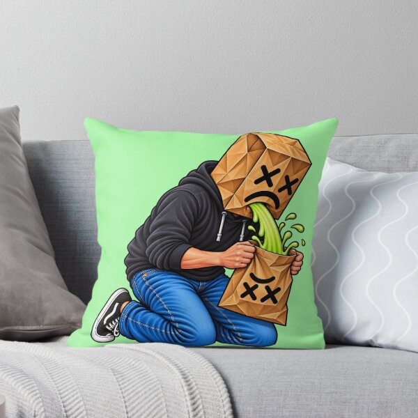 Item preview, Paper Bag Head Vomiting Into a Paper Bag designed and sold by RockyMemes.