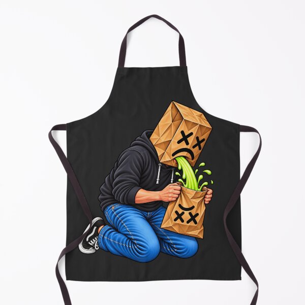 Item preview, Paper Bag Head Vomiting Into a Paper Bag designed and sold by RockyMemes.