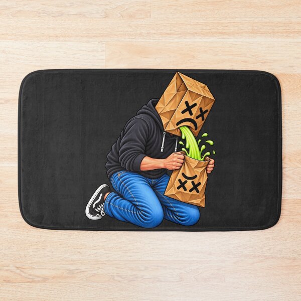 Item preview, Paper Bag Head Vomiting Into a Paper Bag designed and sold by RockyMemes.
