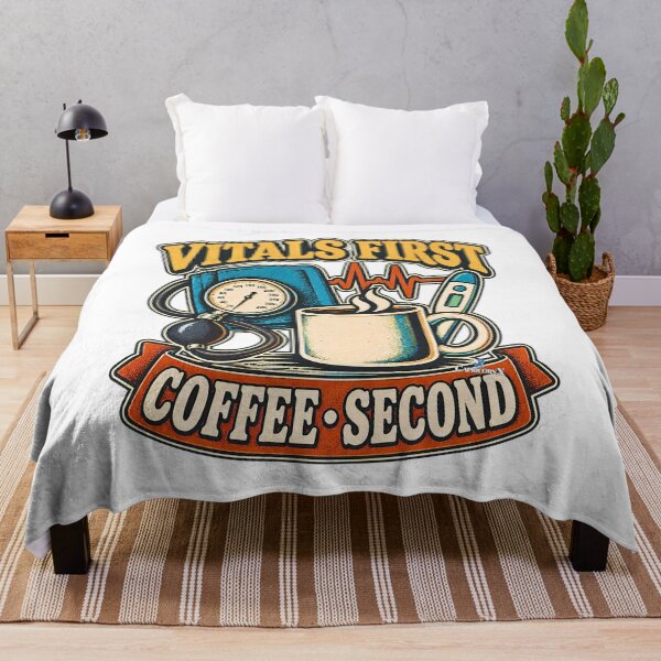 Item preview, ER Nurse Vitals First Coffee Second designed and sold by EvergreenPark - Tee Studio.