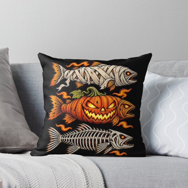 Item preview, Halloween Fish Ghost Pumpkin Skeleton Mummy Fishing designed and sold by alanxgoldberger.