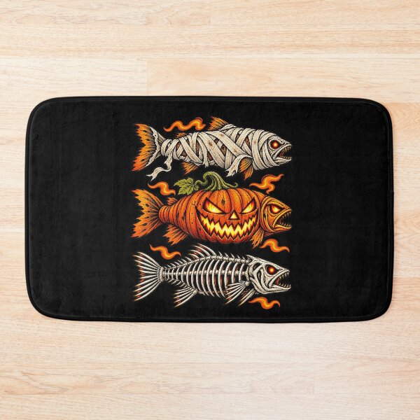 Item preview, Halloween Fish Ghost Pumpkin Skeleton Mummy Fishing designed and sold by alanxgoldberger.