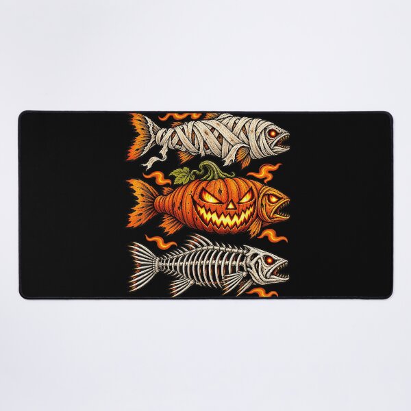 Item preview, Halloween Fish Ghost Pumpkin Skeleton Mummy Fishing designed and sold by alanxgoldberger.