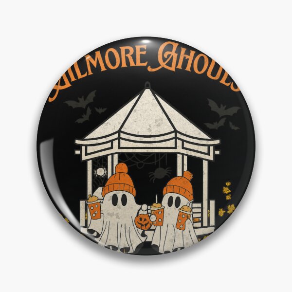 Item preview, Gilmore Ghouls Ghost Duo White Gazebo Orange Beanies designed and sold by DoArtITa.