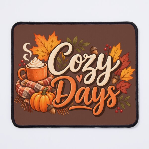 Item preview, Cozy Days – Autumn Coffee, Pumpkin & Fall Leaves designed and sold by blankTeeShirt.