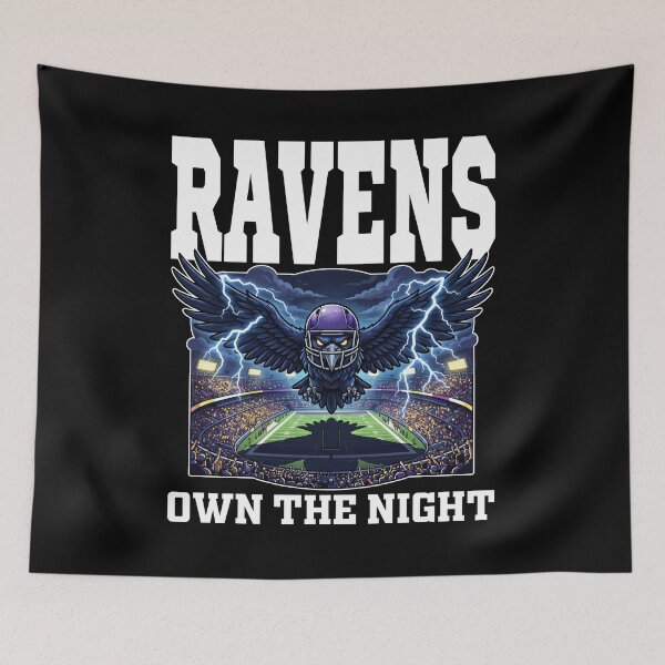 Item preview, RAVENS OWN THE NIGHT - BAL RAVENS designed and sold by KEF Custom.