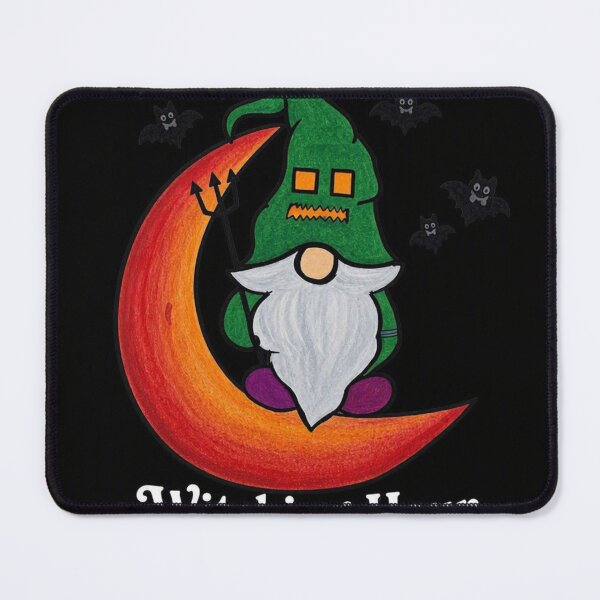 Item preview, Spooky Halloween Gnome on mystical Moon designed and sold by Ms_artGallery.