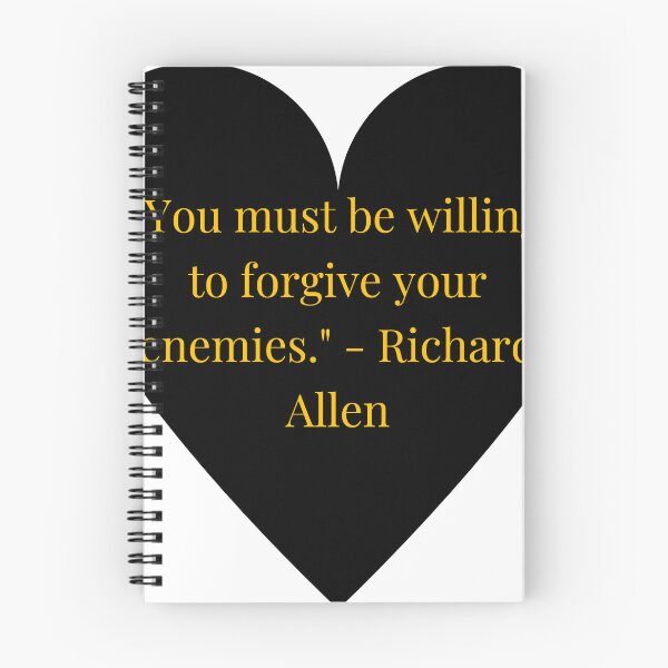 Item preview, Richard Allen Quote – Gold Text Black Heart designed and sold by TheIconSmith.