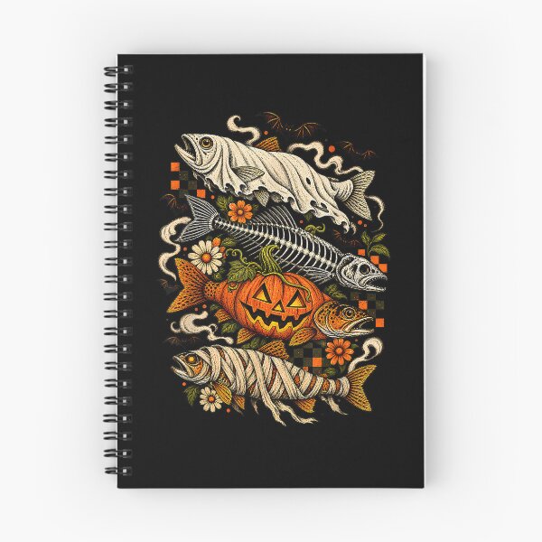 Item preview, Halloween Fish Trout Spooky Pumpkin Mummy Skeleton Ghost designed and sold by alanxgoldberger.