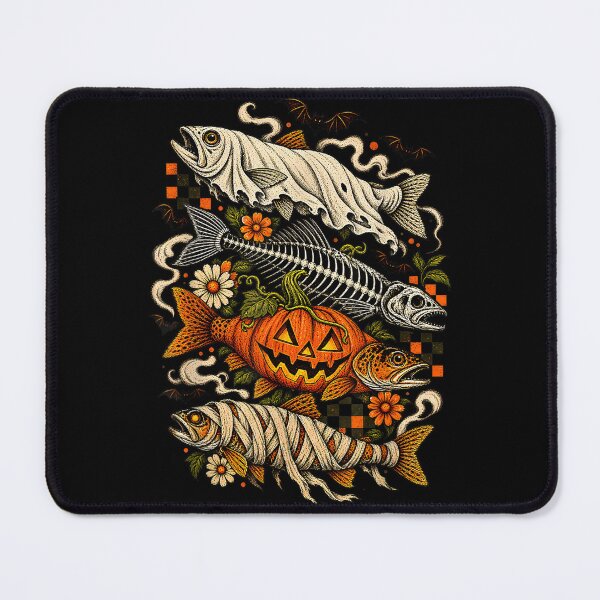 Item preview, Halloween Fish Trout Spooky Pumpkin Mummy Skeleton Ghost designed and sold by alanxgoldberger.