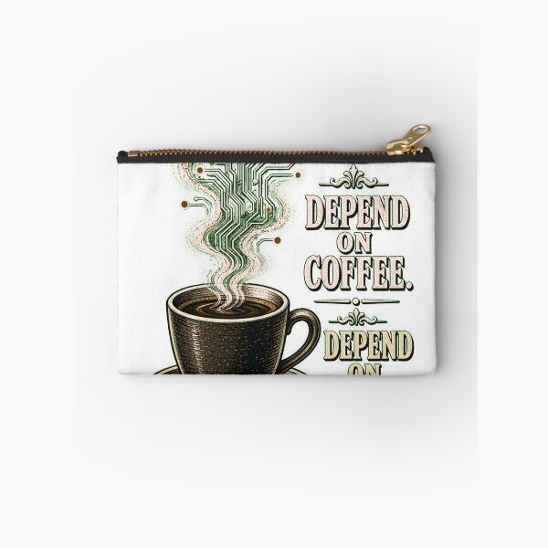 Item preview, Depend on Coffee Depend on AI Shirt | Funny Coffee and Tech Graphic Tee designed and sold by RokomariFabric.