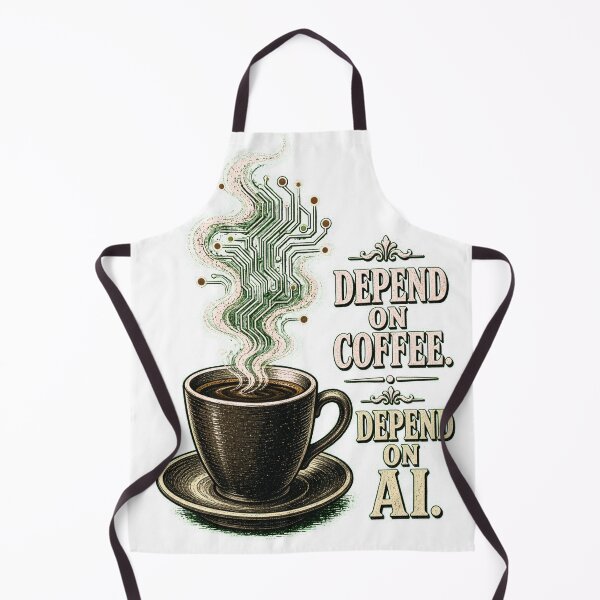 Item preview, Depend on Coffee Depend on AI Shirt | Funny Coffee and Tech Graphic Tee designed and sold by RokomariFabric.