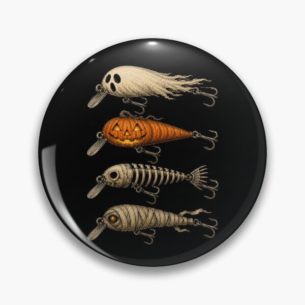 Item preview, Halloween Fishing Lures Ghost Pumpkin Skeleton Mummy Fish designed and sold by alanxgoldberger.