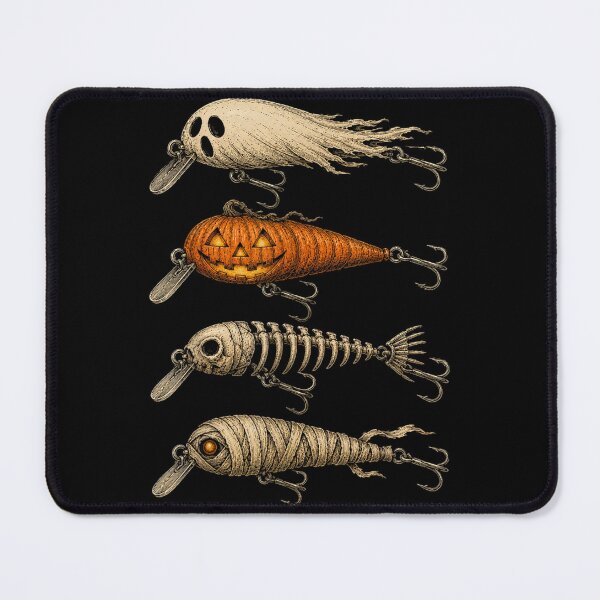 Item preview, Halloween Fishing Lures Ghost Pumpkin Skeleton Mummy Fish designed and sold by alanxgoldberger.