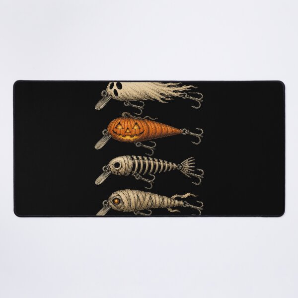 Item preview, Halloween Fishing Lures Ghost Pumpkin Skeleton Mummy Fish designed and sold by alanxgoldberger.