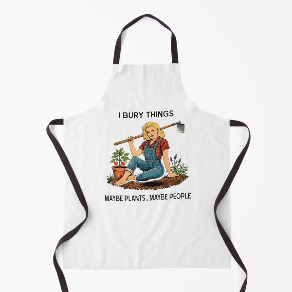 Item preview, I Bury Things Maybe Plants Maybe People Funny Gardening Pinup Girl designed and sold by AmandaMasten.