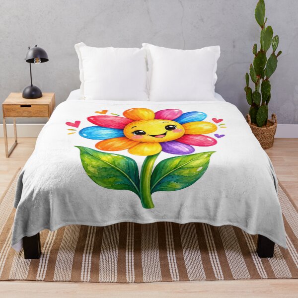 Item preview, Cute Smiling flower designed and sold by trendspatterns.