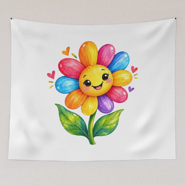 Item preview, Cute Smiling flower designed and sold by trendspatterns.