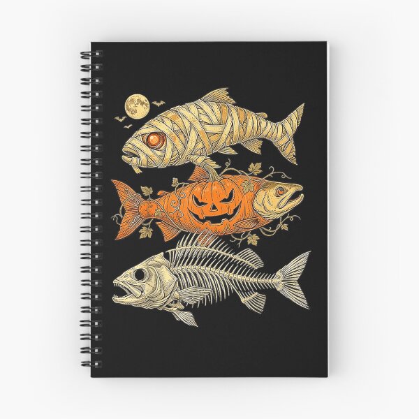 Item preview, Halloween Mummy Ghost Fish Skeleton Pumpkin Fishing designed and sold by alanxgoldberger.