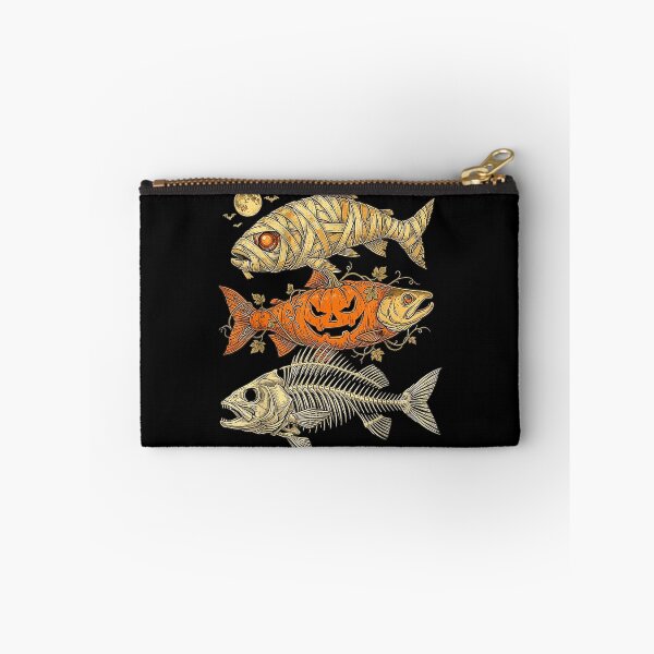 Item preview, Halloween Mummy Ghost Fish Skeleton Pumpkin Fishing designed and sold by alanxgoldberger.