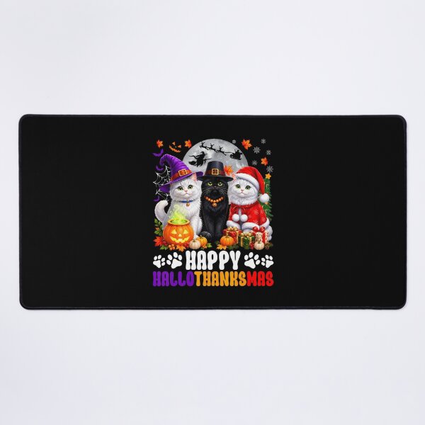 Item preview, Halloween Christmas Crossover Cats Hallothanksmas designed and sold by smiadraspi.