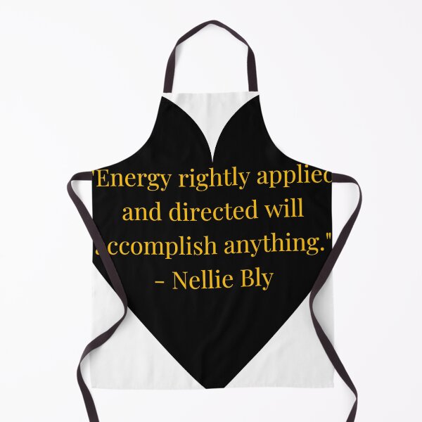 Item preview, Nellie Bly Quote – Gold Text Black Heart designed and sold by TheIconSmith.