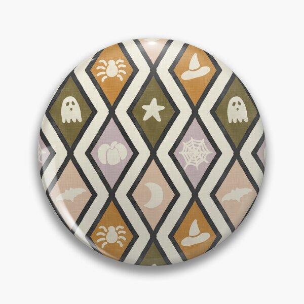 Item preview, Ghouls & Co - Retro Whimsigoth Halloween Argyle Pattern (Spooky Multicolor Eggshell) designed and sold by DesigndN.