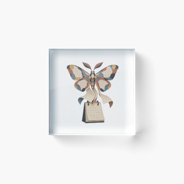 Item preview, The Calendar Molts - Paper Moth Year-End Surrealism designed and sold by Fawn Crafts.