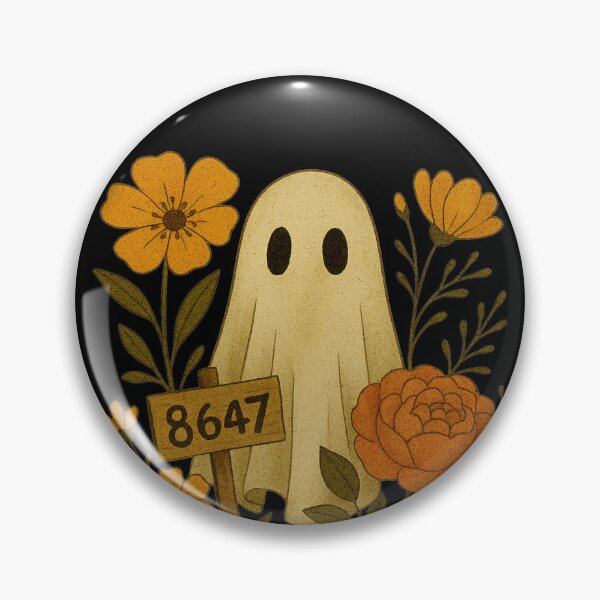 Item preview, Floral Ghost with 8647 Sign Orange Flowers designed and sold by DoArtITa.