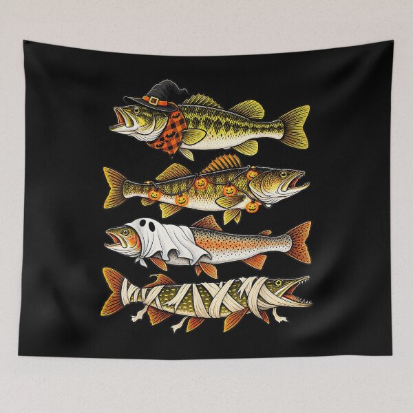 Item preview, Halloween Trout Fish Ghost Pumpkin Skeleton Mummy designed and sold by alanxgoldberger.