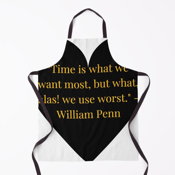 Item preview, William Penn Quote – Gold Text Black Heart designed and sold by TheIconSmith.