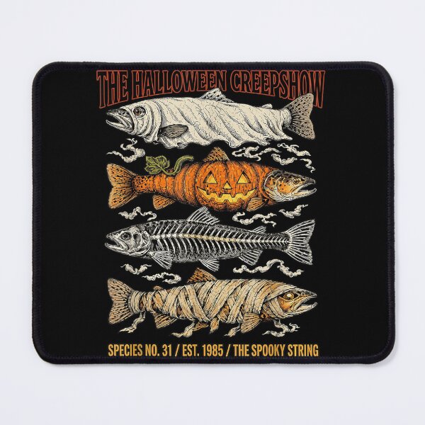 Item preview, Halloween Trout Fish Ghost Pumpkin Skeleton Mummy designed and sold by alanxgoldberger.