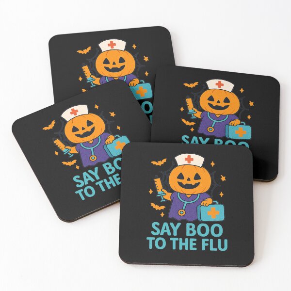 Item preview, Say Boo to the Flu Pumpkin Nurse designed and sold by DoArtITa.