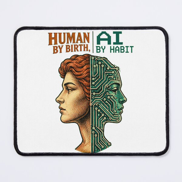 Item preview, Human by Birth AI by Habit Shirt | Bold Graphic Tech Tee for Men and Women designed and sold by RokomariFabric.