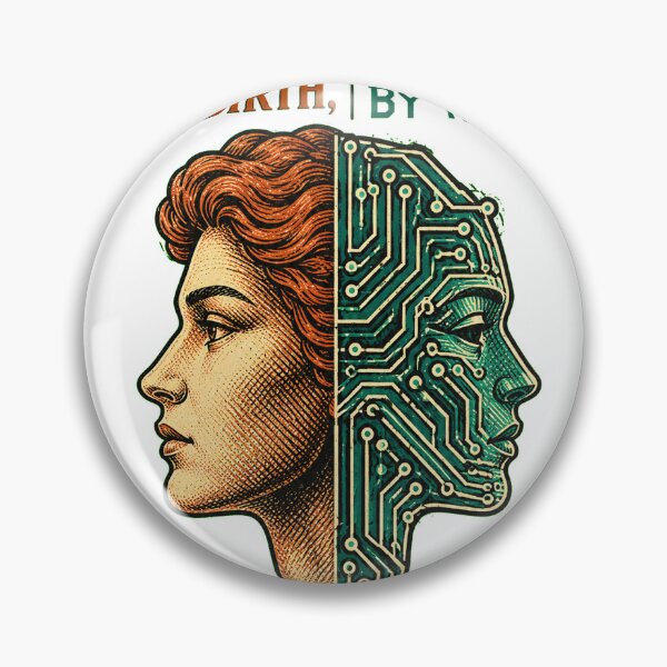 Item preview, Human by Birth AI by Habit Shirt | Bold Graphic Tech Tee for Men and Women designed and sold by RokomariFabric.
