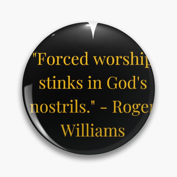Item preview, Roger Williams Quote – Gold Text Black Heart designed and sold by TheIconSmith.