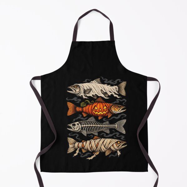 Item preview, Halloween Trout Fish Ghost Pumpkin Skeleton Mummy Fishing designed and sold by alanxgoldberger.