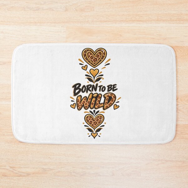 Item preview, Born To Be Wild Leopard Print Hearts Boho Graphic designed and sold by CozyPaletteShop.