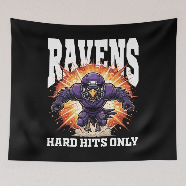 Item preview, RAVENS HARD HITS ONLY - BAL RAVENS designed and sold by KEF Custom.