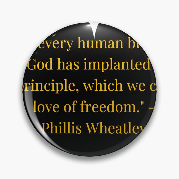 Item preview, Phillis Wheatley Quote – Gold Text Black Heart designed and sold by TheIconSmith.