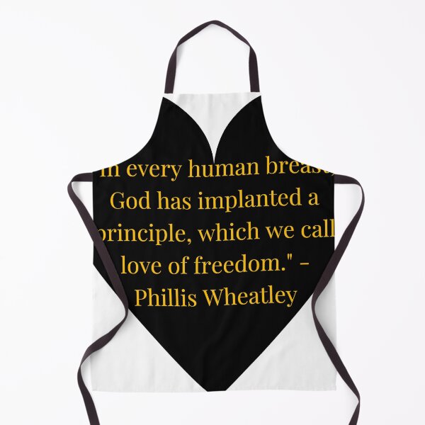 Item preview, Phillis Wheatley Quote – Gold Text Black Heart designed and sold by TheIconSmith.